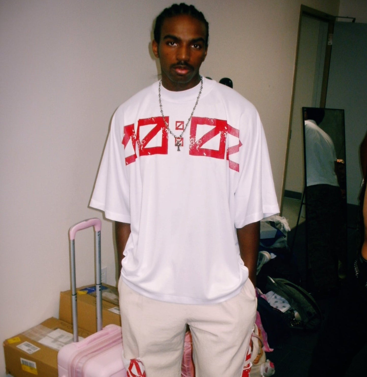 00:00VERSIZED MESH JERSEY SHIRT