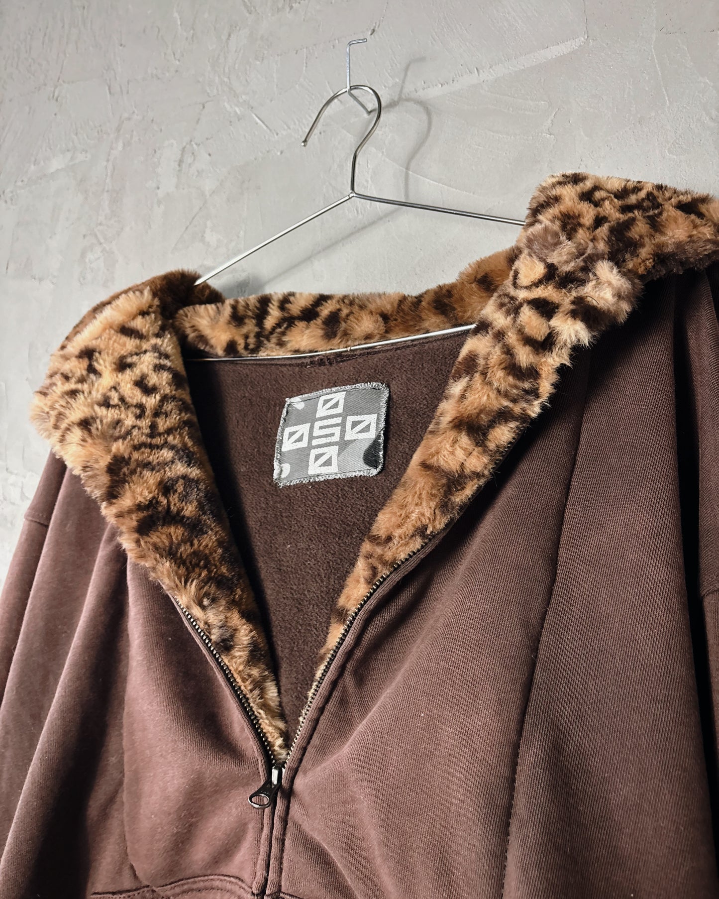 CHEETAH FUR ZIP UP