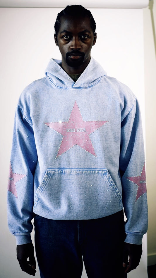 SH00:00TING STARZ RHINESTONE HOODIE