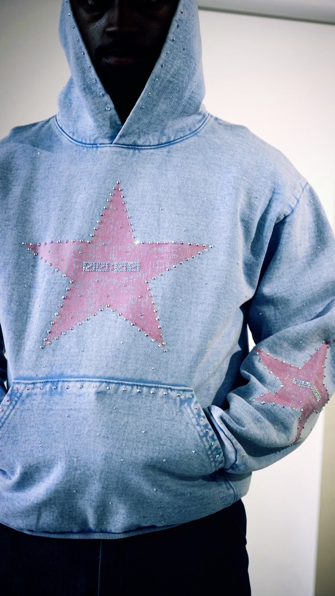SH00:00TING STARZ RHINESTONE HOODIE